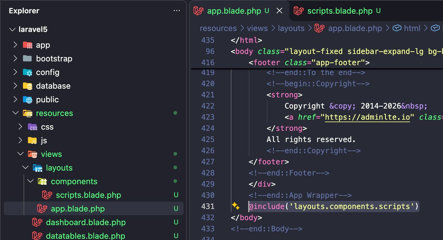 Scripts include